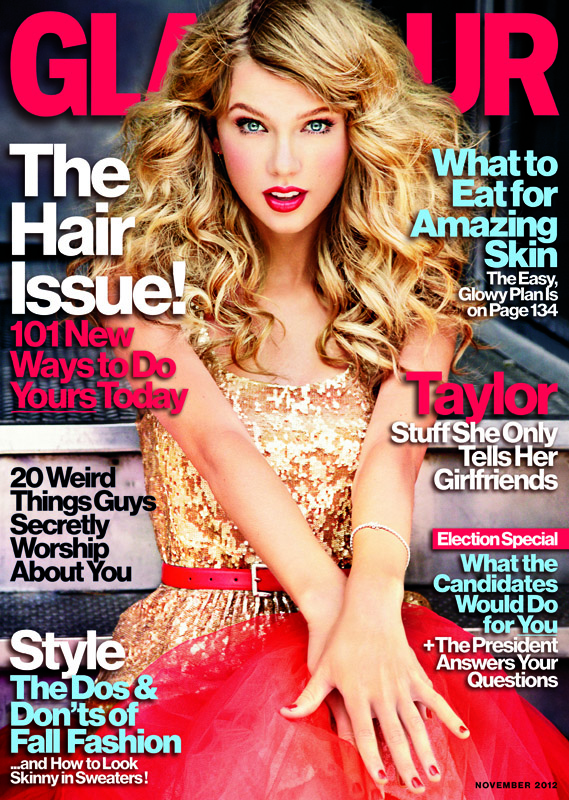 glamour novembercover Taylor Swift Teases Red, Covers Two Mags