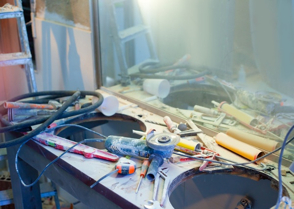 Messy Tools on Bench tool organization