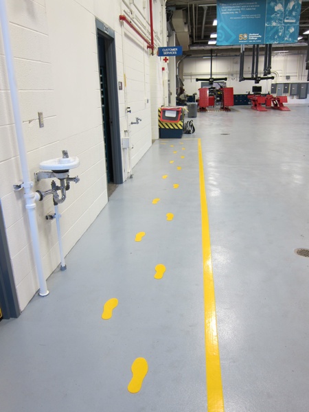 Floor Marking Tape Pedestrian Walkway SafetyTac, Footprints