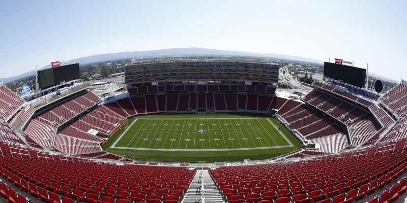 Super Bowl 50 demonstrates sustainability in the LEED-certified Levi's  Stadium . Green Building Council